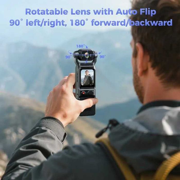 4K Action Camera with Touchscreen & Gyro Stabilization