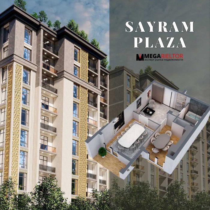 TJM SAYRAM PLAZA \ 84.17м2 \ Yangi biznes-klassdagi 3 xonali kvartira!