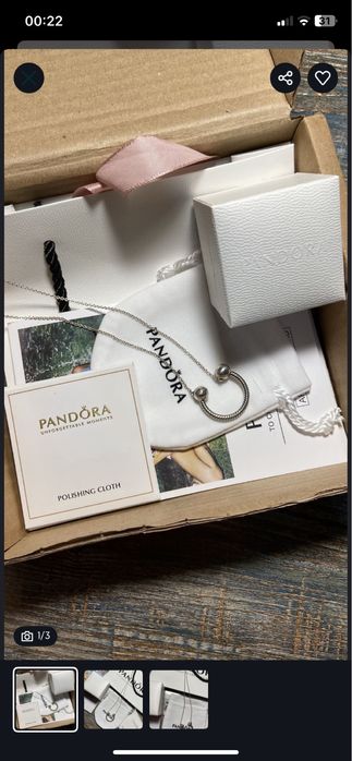 Серебряная подвеска с цепочкой Pandora