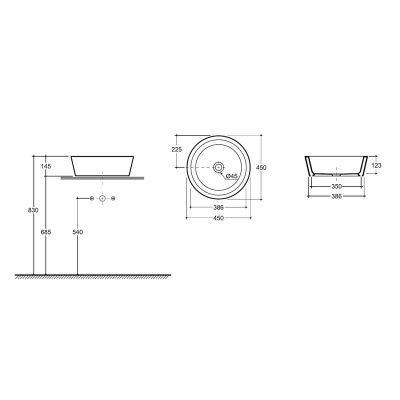 Умывальник накладной