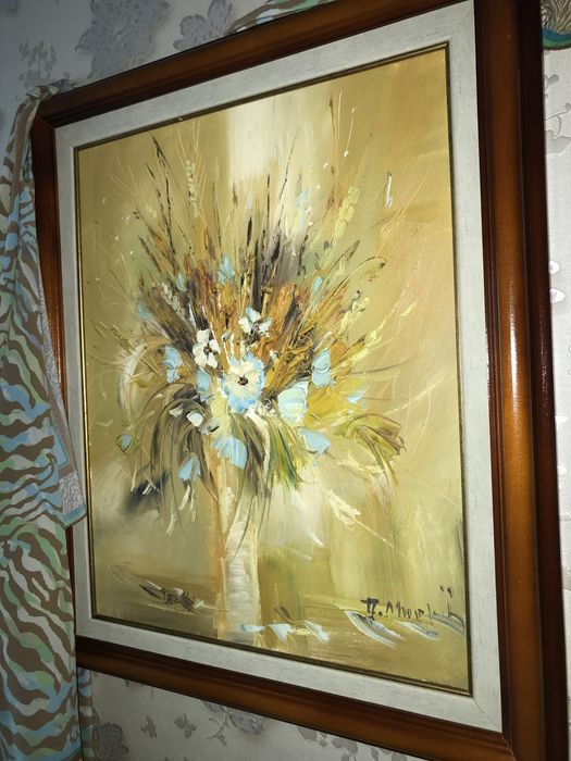 Картина букет цветя на Павел Митков/Pavel Mitkov с размер 40Х50