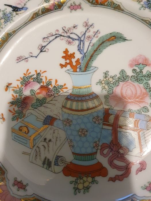 Farfurie plata china 1900 poleita cu Aur