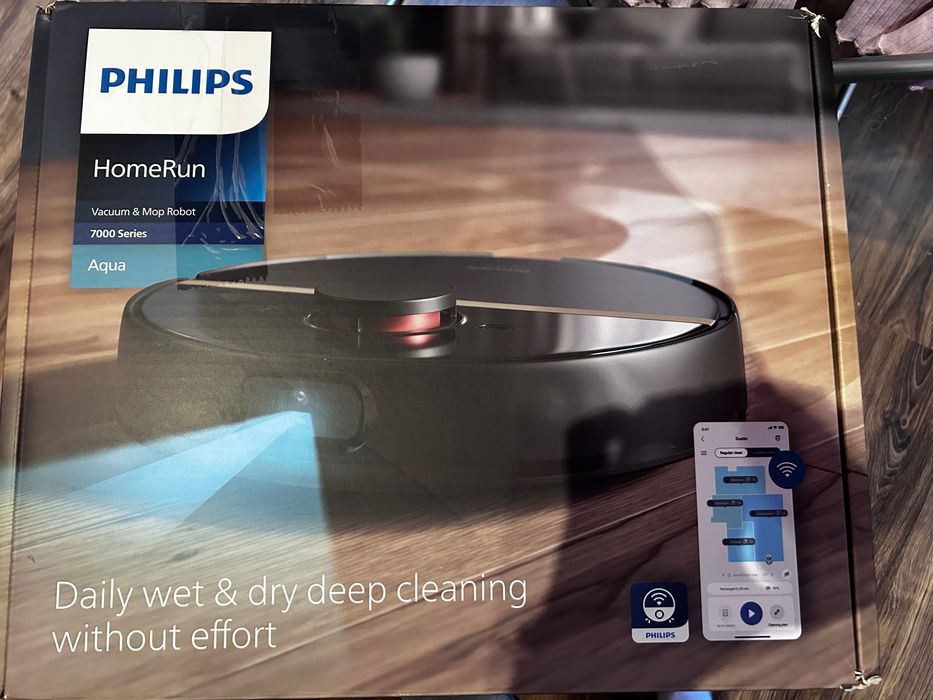 Робот прахосмукачка  PHILIPS HomeRun Vacuum & Mop Robot 7000