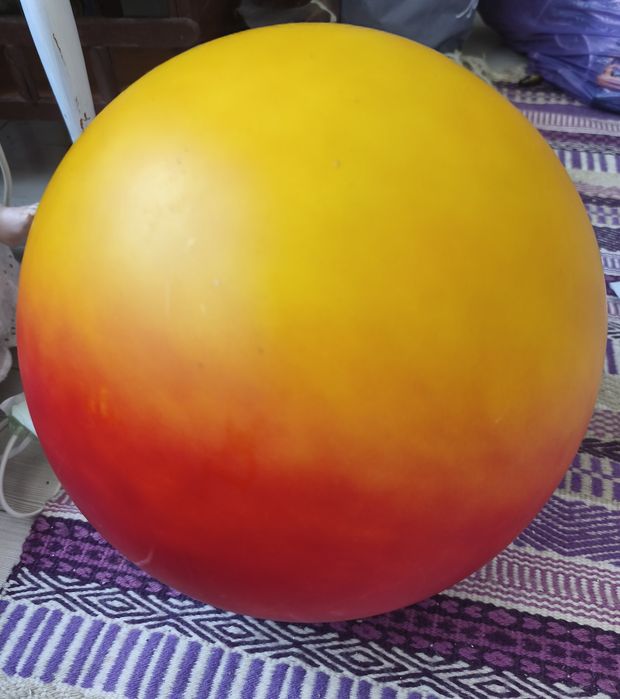 Veioză design glob   galben -portocaliu,30 cm