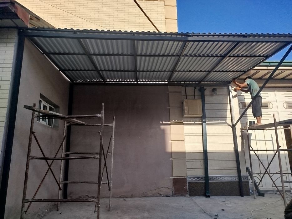 Навес козырек в стиле хай-тек