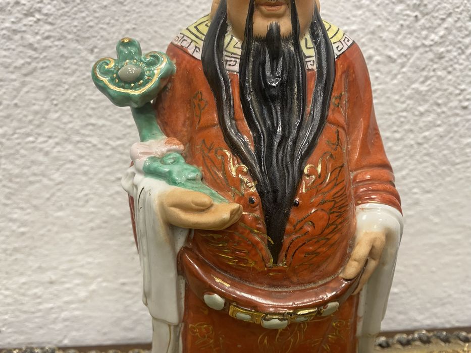 Голяма японска порцеланова фигура с позлата