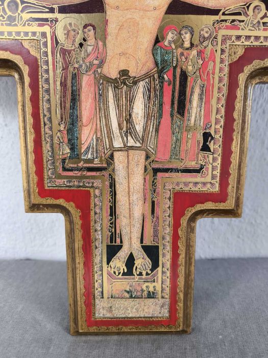 Продавам кръстовидна икона Разпятие Христово Италия