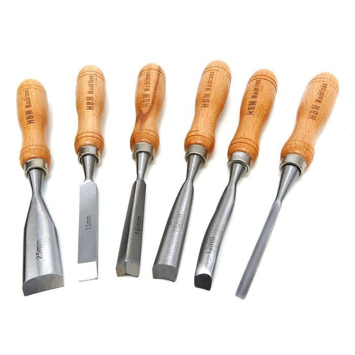 Set dalti pentru lemn cu ciocan 7 piese hbm