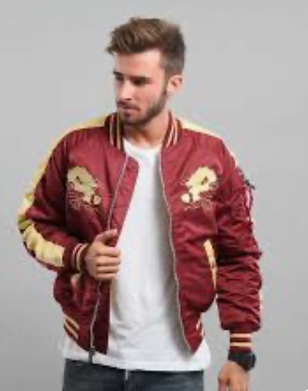 ALPHA INDUSTRIES Japan Dragon Bomber/Нов мъжки бомбър/яке XS/S