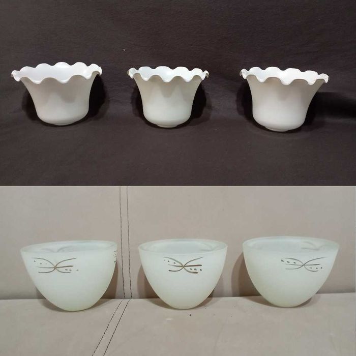 Стъклен абажур. Стъкло за лампа. Чашка за полилей