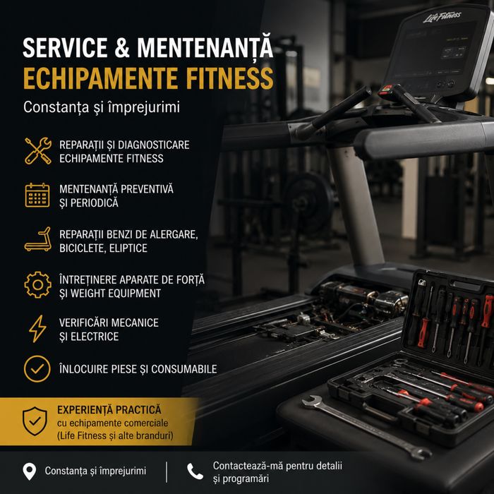 Service Reparații & Mentenanță Echipamente Fitness – Constanța