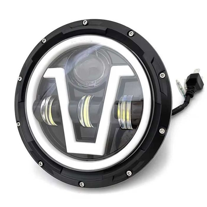 НОВ МОДЕЛ 200W 7 Инчови Диодни Фарове за Lada Niva Nissan Terrano и др