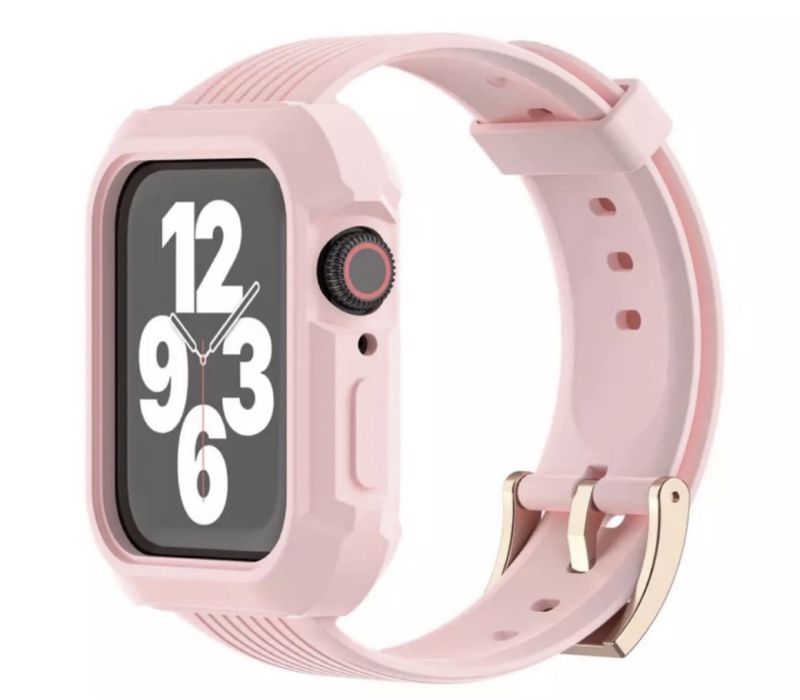 Curea cu Husa Bumper Silicon Compatibila Ceas Iphone Apple Watch