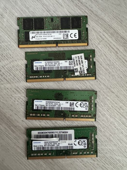 Memorii RAM Laptop DDR4 4GB 8GB 16GB – 2133 / 2666 / 3200 MHz