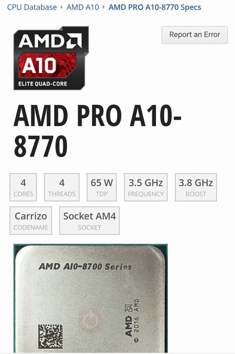 Unitate pc AM4 A10 8770