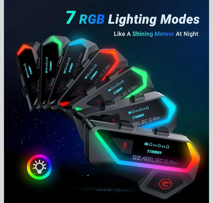 Gearelec G-MAX Bluetooth слушалки за мотоциклетна каска V5.2BT