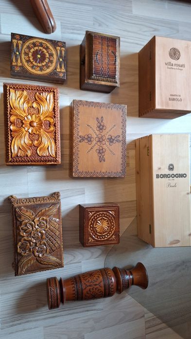 Cutie lemn pentru cadouri si oastrat obiecte