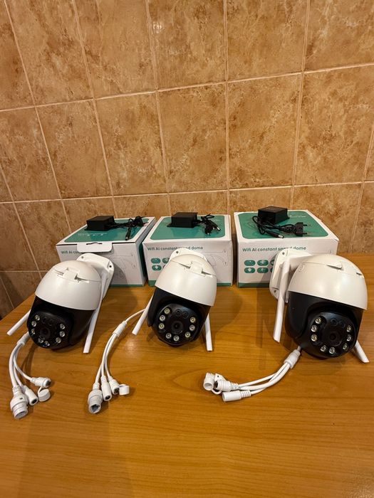 Set 4 camere supraveghere video rotative 2 lentile