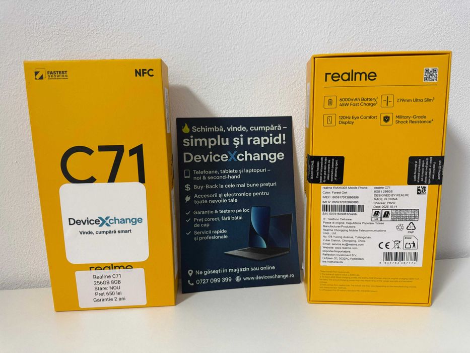 Realme Note C71 256gb 8gb Sigilat * Garantie *Buy Back * deviceXchange
