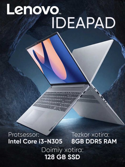 Lenovo IP Slim 3 15IAN8 i3-N305/8/128 UFS/15.6" FHD/W11/Arctic Grey