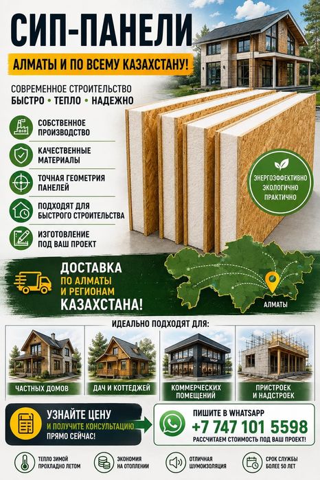СИП панели, изготовление и продажа