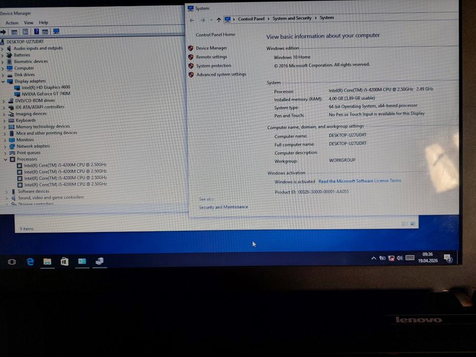 Laptop Lenovo Thinkpad E540
