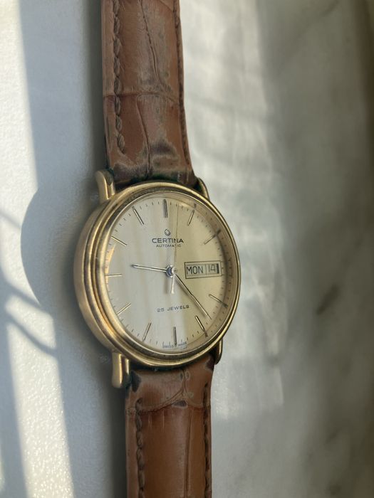 Позлатен мъжки часовник CERTINA 1990г