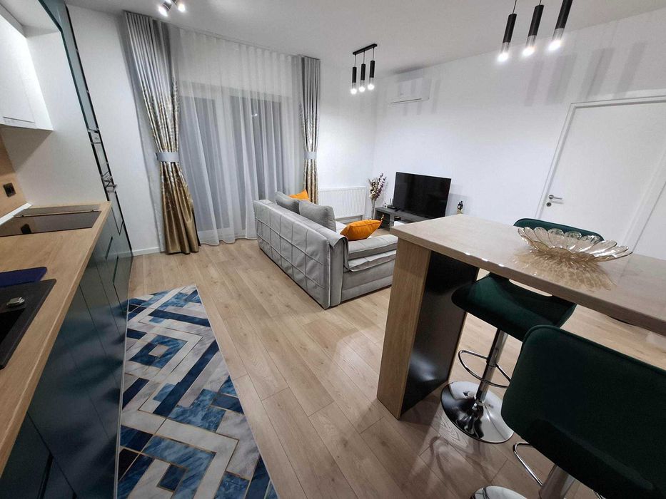 Inchiriez apartament cu 2 camere complet mobilat, utilat Pleiades Residence