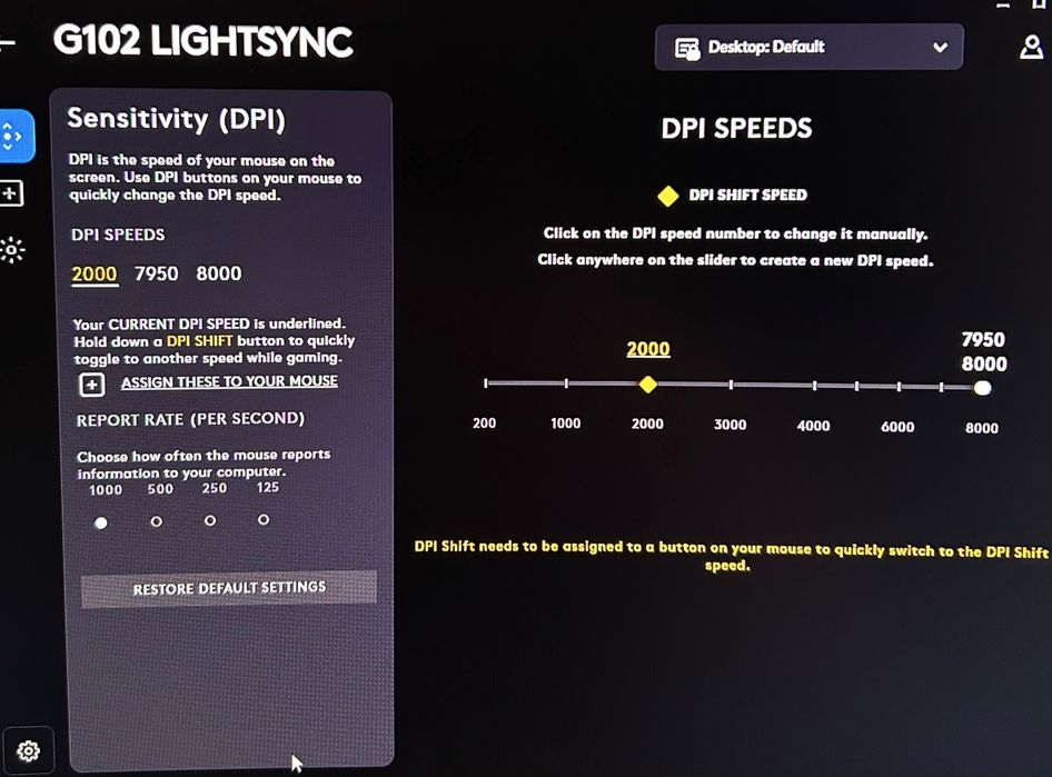 Mouse logitech g102 lightsync