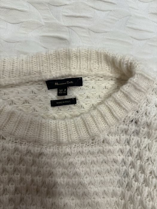 Свитер Massimo Dutti белый женский