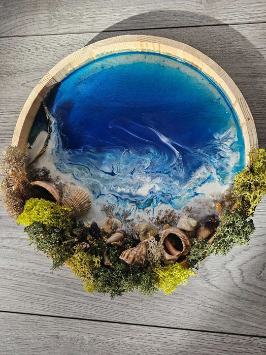 Ръчна изработка жива картина,  скандинавски мъх