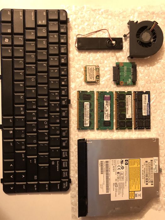 Piese laptop HP tastatura,wi fi, ram ddr2,dvd-rw,speaker,interposer