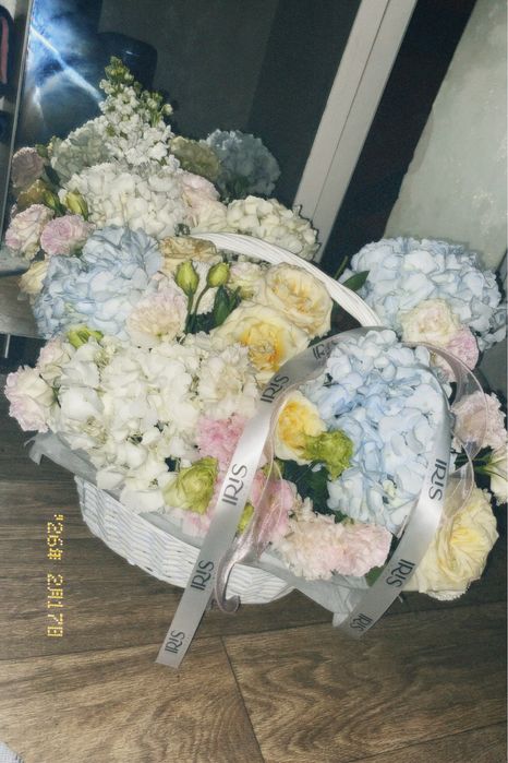 Цветы в корзинке