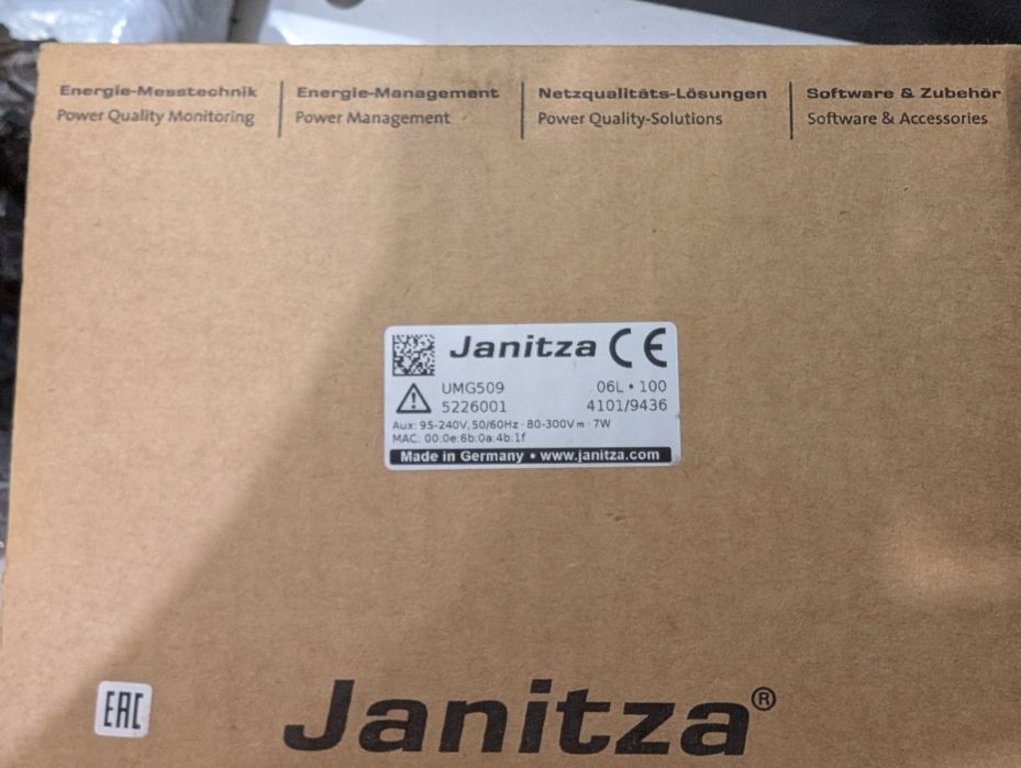 Анализатор мощности Janitza UMG 509