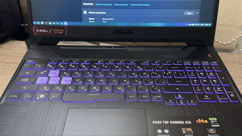 ASUS TUF A15 Ryzen 7 / 32GB RAM / RTX  3050/ 1TB SSD / 144Hz / Като нов