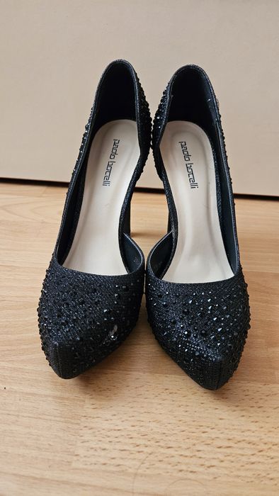 Paolo botelli черни обувки на ток, 39 номер