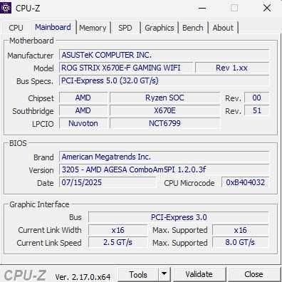 ROG Strix X670E-F gaming wi-fi