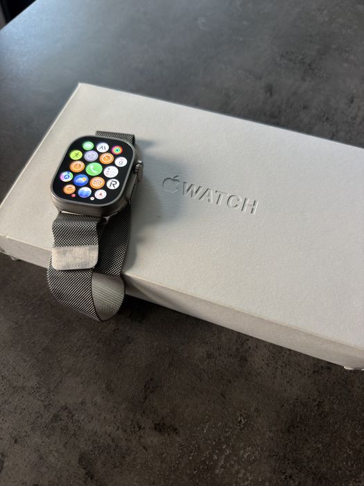 Apple Watch Ultra, full box + brătari