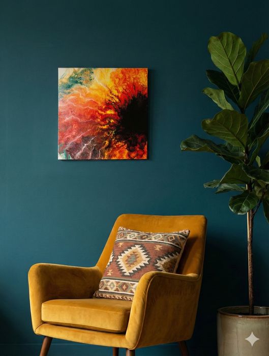 Tablou abstract multicolor