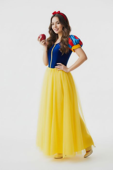 Alba ca zapada costum rochie  femei carnaval halloween made în Ro.