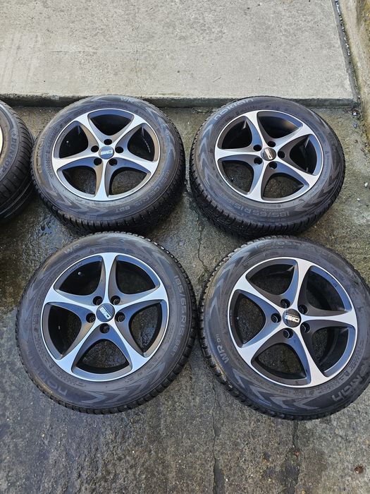 Jante 5 x 100 cu anvelope iarna 185 65 15