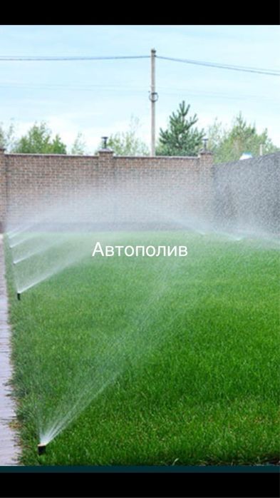 Автополив и посев газона