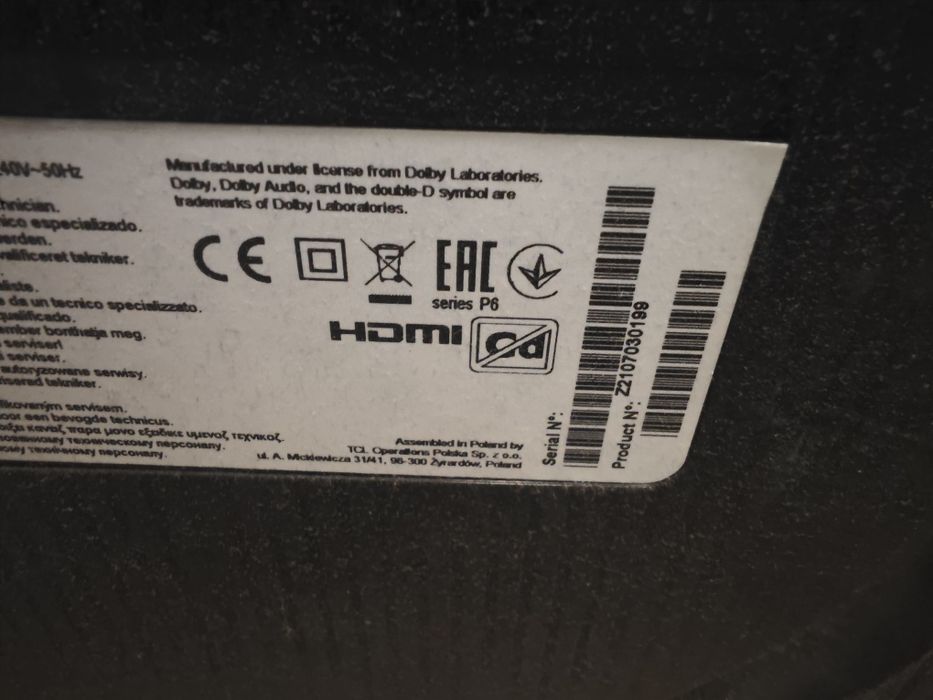 Tcl 65" 65p615 за части...