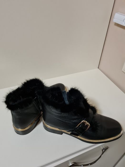 Боти от естествена кожа на GiAnni