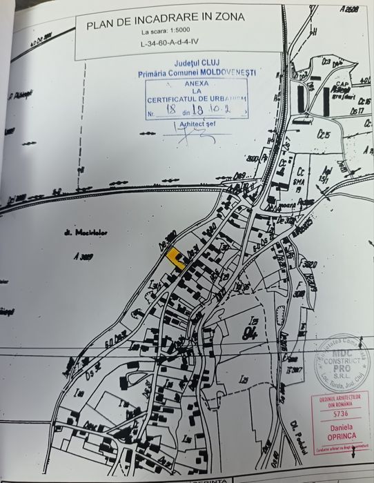 Teren intravilan cu FUNDAȚIE și proiect