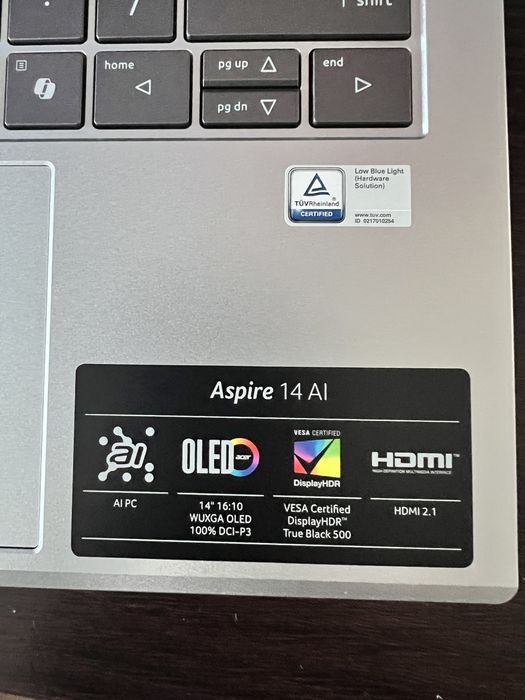 Laptop ACER Aspire 14 AI - OLED - NOU