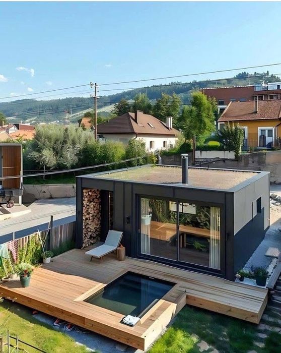Vand case modulare pe structura metalica