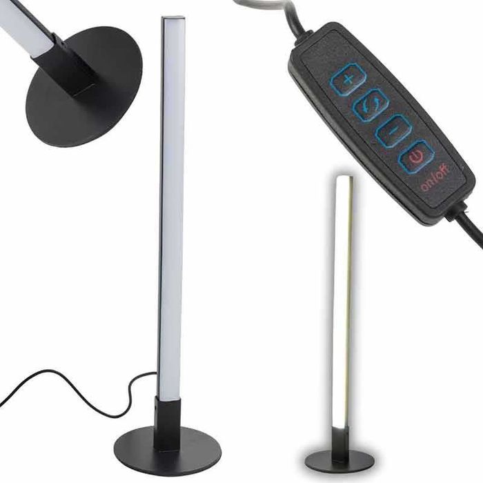 LED лампа за бюро или под, 3 цвята светлина, регулируема яркост, 40 см