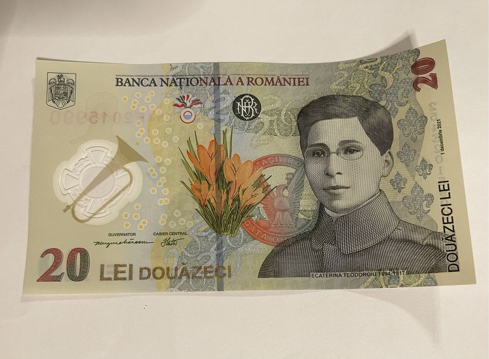 Bancnotă 20 lei 2021 (Ecaterina Teodoroiu)