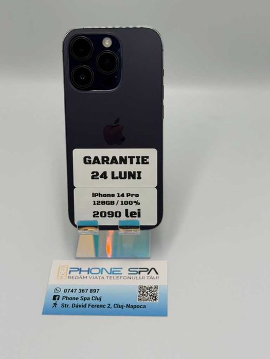 iPhone 14 Pro 128GB 100%- Din magazin,cu garantie! RATE TBI !